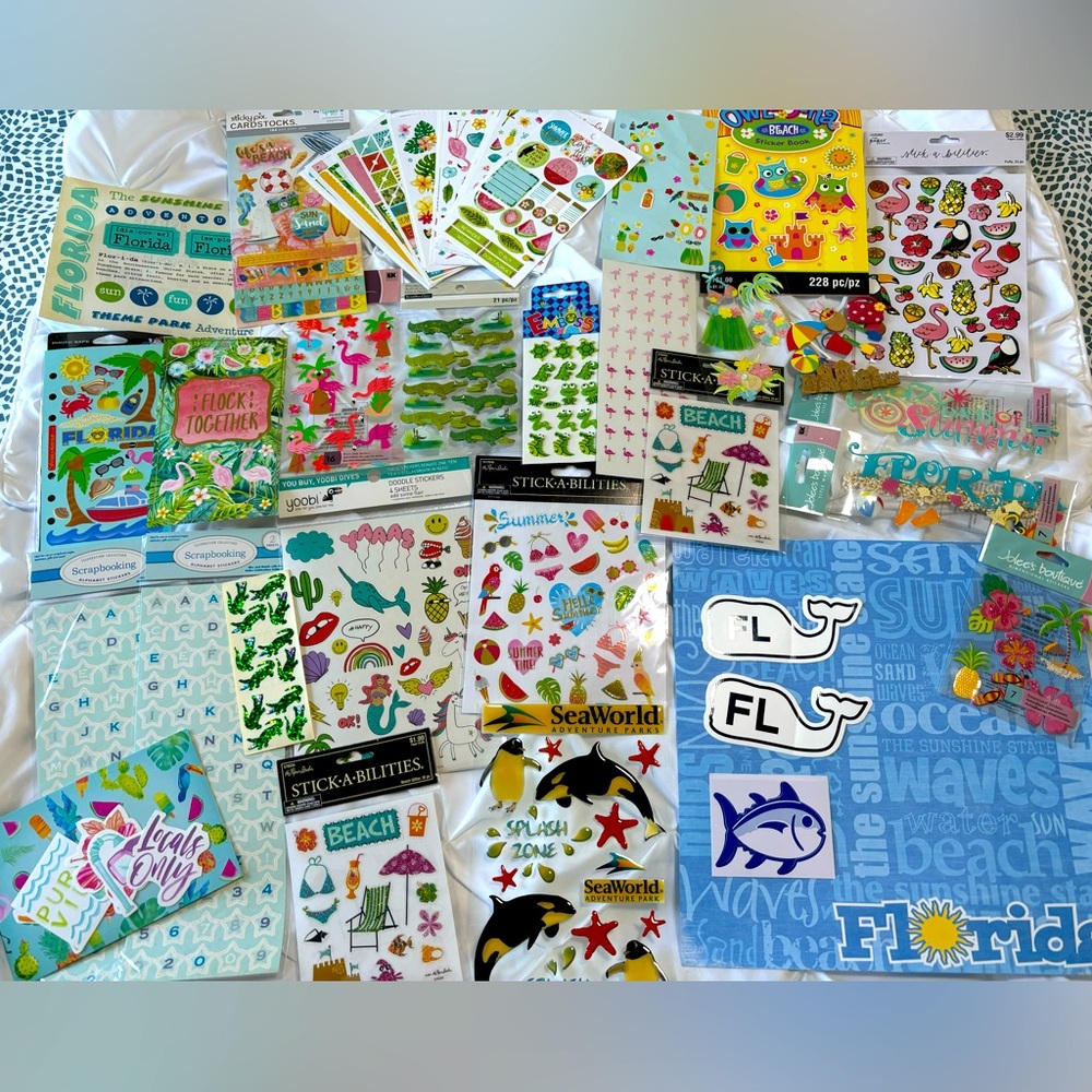 Florida / Beach / Summer Scrapbook Stickers